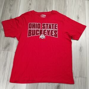 Ohio State Buckeyes T-Shirt Men's XL Extra Large Scarlet Red Graphic Logo New